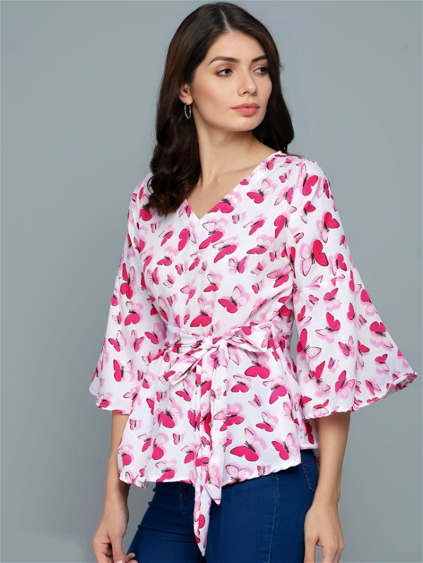 Butterfly Top - Pink, S, Free