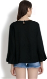 Lace Patch Top - Black, S, Free