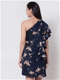 Floral Crepe Sheath Dress - Mirage, XL, Free