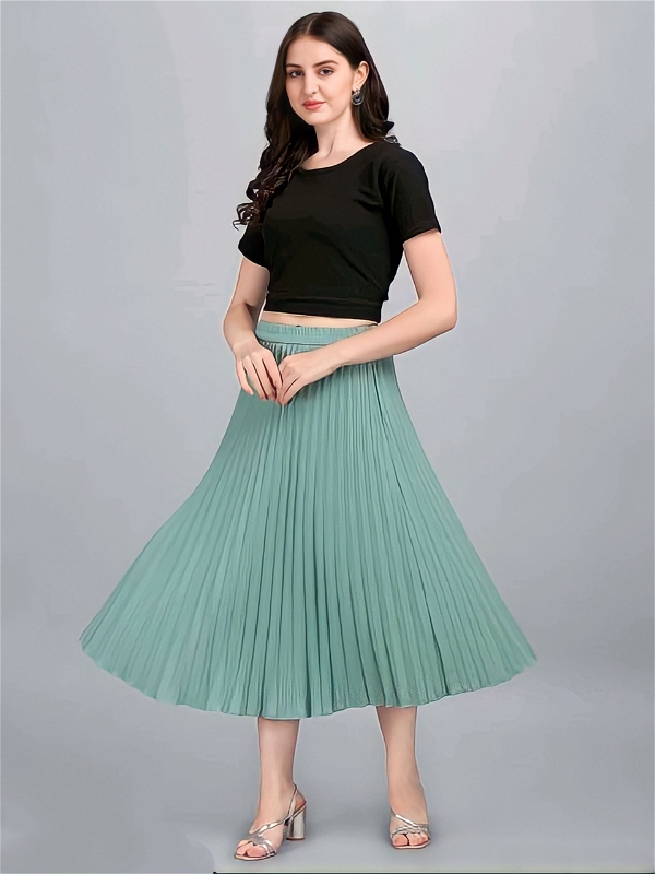 Stretchy Trendy Skirt - Sea Nymph, 30, Free