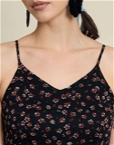 Trendarrest Floral Frill Dress - Black, XS, Free