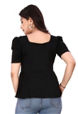 Casual Solid Top - Black, XL, Free