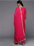 Embroidered Pent Pair With Dupatta - Maroon Flush, M, Free