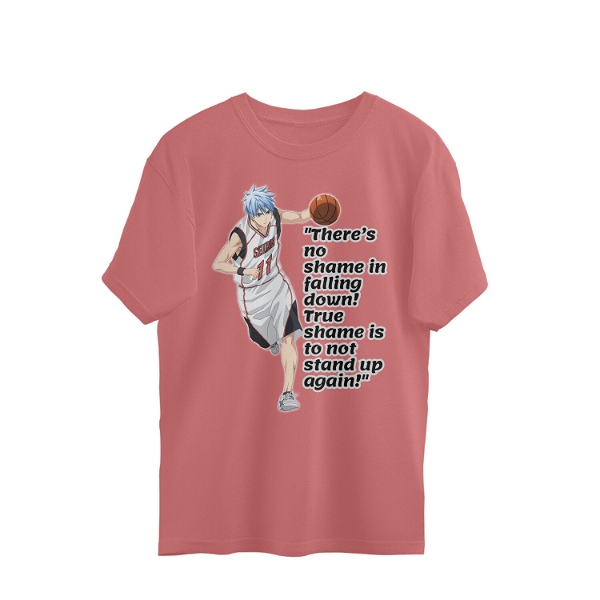 Anime Quote Men's Oversized T-shirt - Rose Bud, M, Free