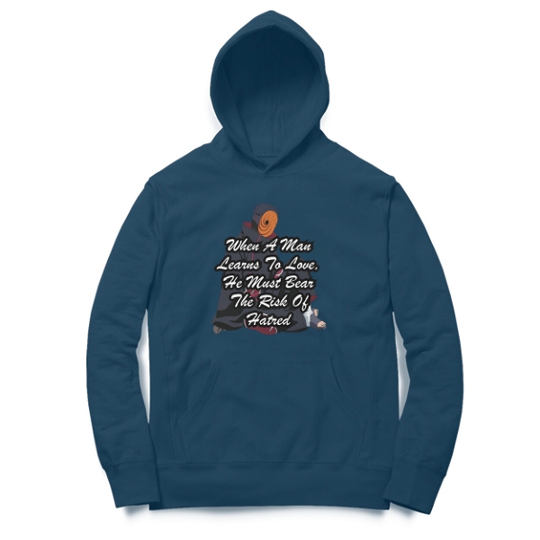 Naruto Quote Men's Oversized Hoodie - Nile Blue, S, Free