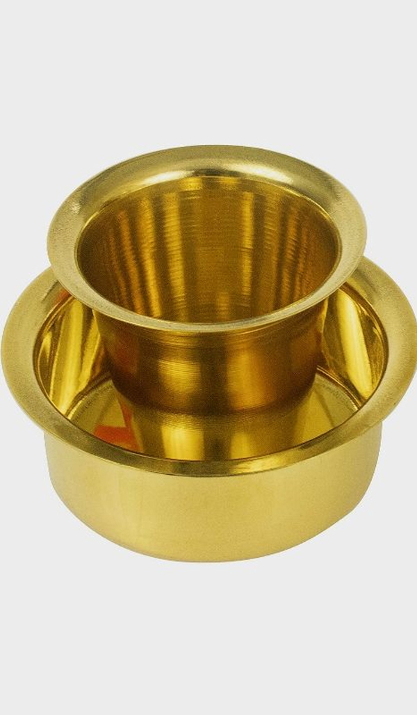 South Indian Brass Coffee Cup And Dabra Set Madrasi Filter Coffee Set Kumbakonam Coffee Dabara Set 