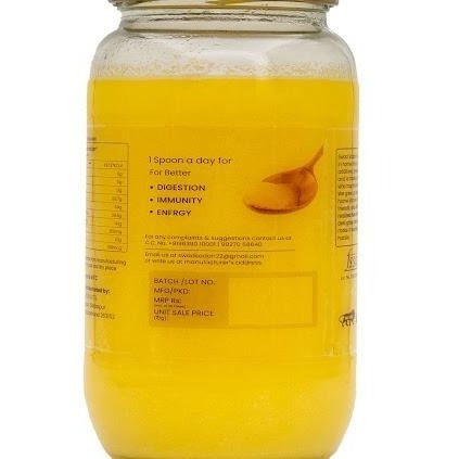 Swad Sadan Premium Cow Ghee 900ml (Glass Jar)