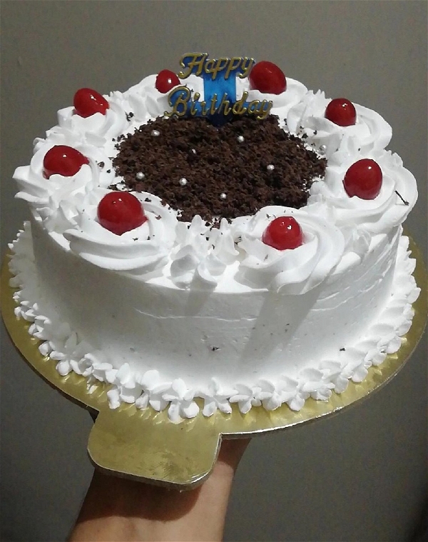 White Cream Loaded Black Forest Cake - 2 Pound