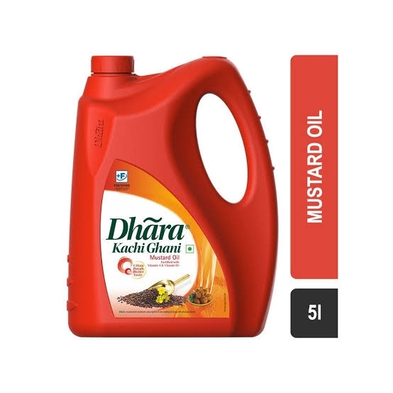 Dhara Kachi Ghani Mustard Oil - 5ltr