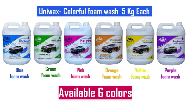 color foam wash shampoo 6 colors - 30kg, pink,blue,orange,green,yellow,purple
