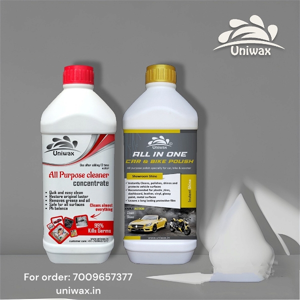 uniwax all in one cleaner and all in one polish - 1-1 kg each