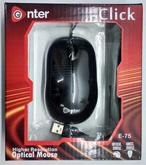 Enter Click Higher Resolution Optical Mouse E-75
