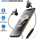 PTron Avento Plus Magnetic Wireless Bluetooth Headset  (Grey, Black, In the Ear)