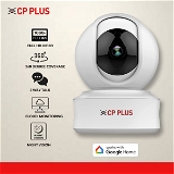 CP PLUS 2MP Full HD Smart Wi-fi CCTV Home Security Camera | 360° with Pan Tilt | 2Way Talk | Cloud Monitor | Motion Detect | Night Vision | Supports SD Card (Upto 128 GB), Alexa & Ok Google | CP-E21A