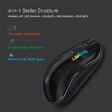 FINGERS RGB-NoviTrend Wireless Mouse (4-in-1 - Wireless with USB Receiver + Bluetooth + Rechargeable + RGB Lights | Advanced Optical Technology)