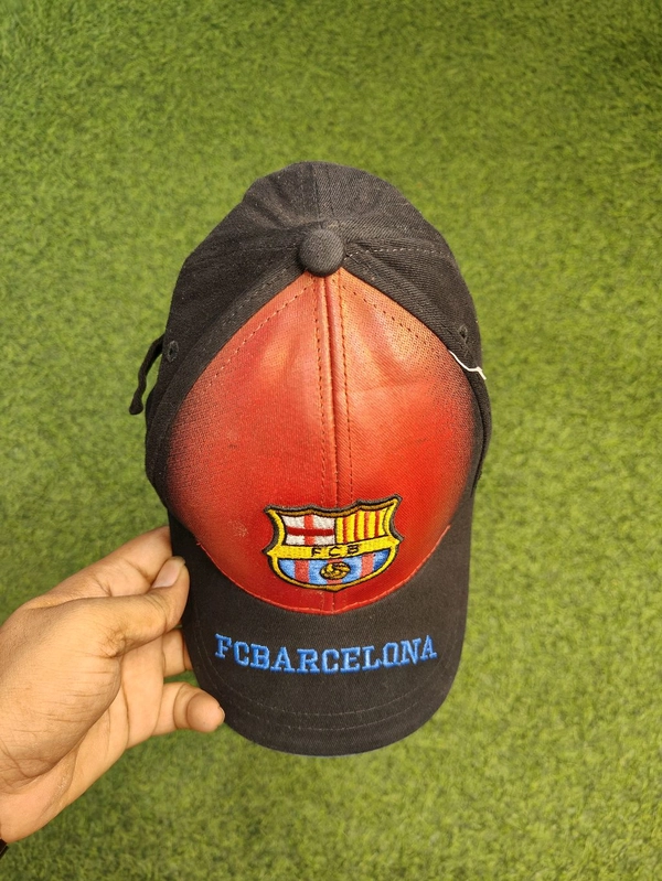Barcelona Red And Black Colour Cap
