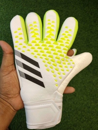 Predator White And Light Green Colour Match Gloves  - 8
