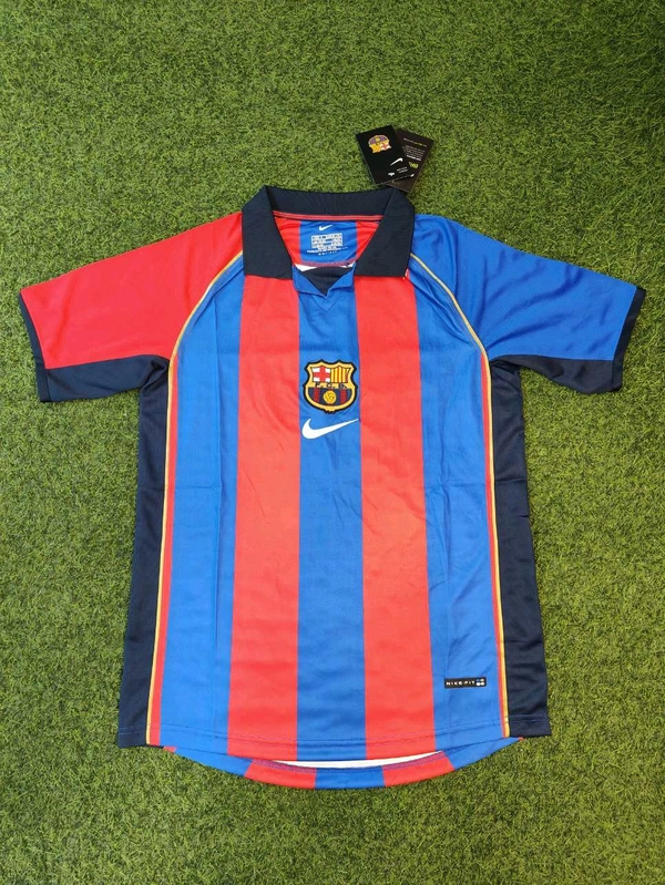 Retro Barcelona Home 2001-02 Half Sleeve  - S