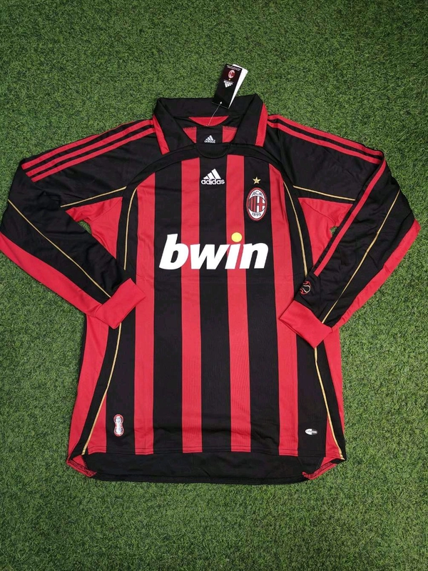 Retro Ac Milan 2006-07 Home Long Sleeve Jersey - S