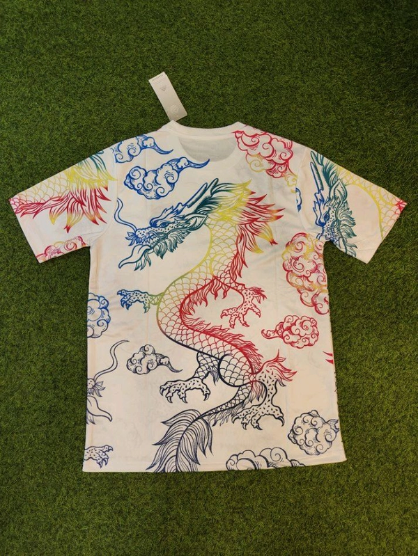 Madrid White Rainbow Dragon Jersey With Short - XL
