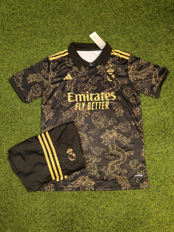 Madrid 24/25 Black & Gold Dragon Jersey With Short - XL