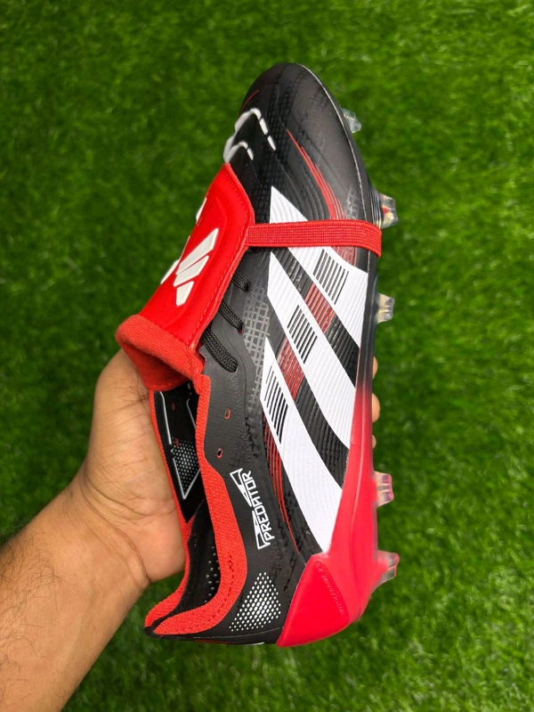 Predator Foldover Elite Black And Red Colour With Lace  - 6.5