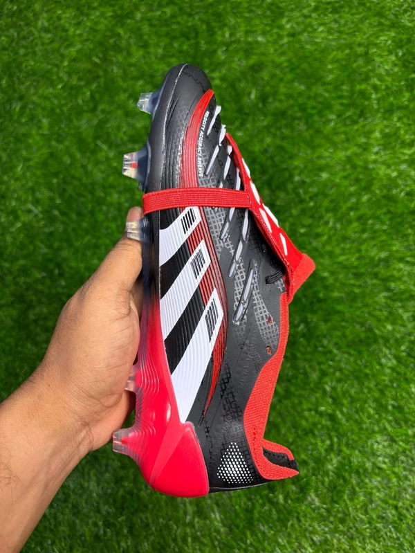 Predator Foldover Elite Black And Red Colour With Lace  - 6.5