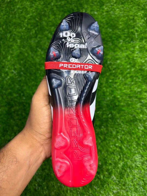 Predator Foldover Elite Black And Red Colour With Lace  - 6.5