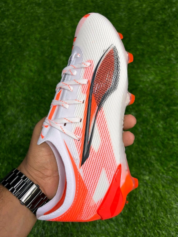 Ultra Ultimate White And Orange FG With Lace  - 7.5