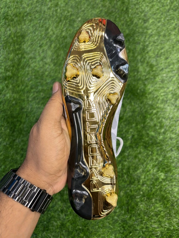 Predator Grey And Gold Colour FG With Lace  - 7.5