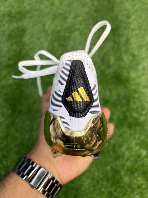 Predator Grey And Gold Colour FG With Lace  - 7.5