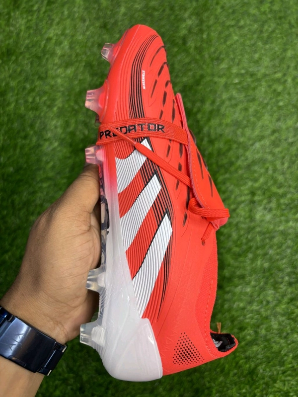 Predator Foldover Elite Red Colour With Lace FG - 6