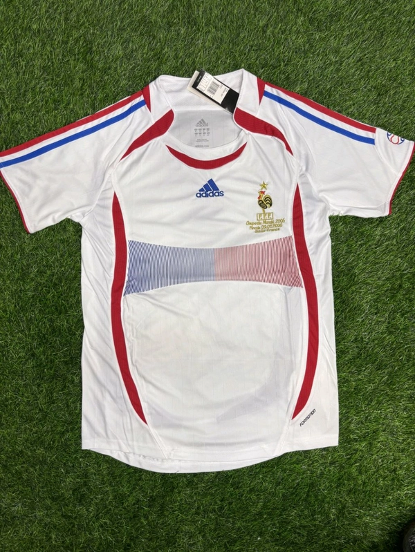 Retro France 2006 World Cup Away Half Sleeve  - L