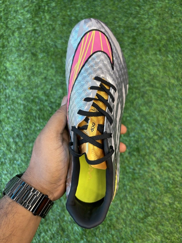 Hypervenom Phantom 3 Grey & Green Low-top FG With Lace  - 6