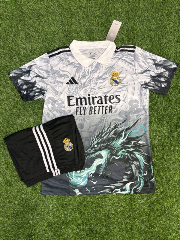 Madrid 2025 White & Grey Dragon Fan Edition With Short  - M