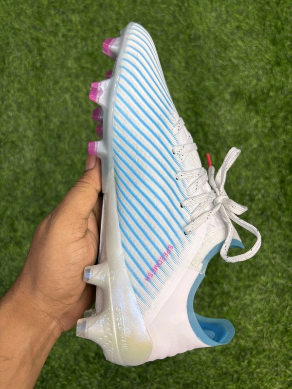X 19 White Blue Colour FG Low-top With Lace  - 6.5