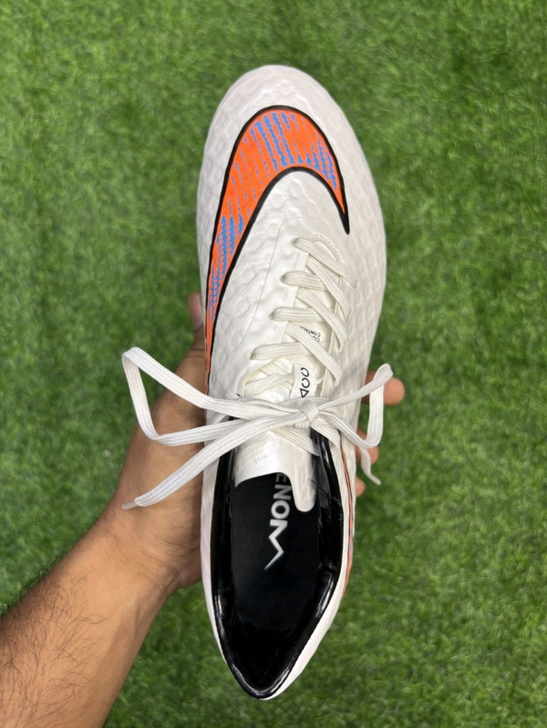 Hypervenom Phantom White Blue FG Low-top With Lace  - 7.5
