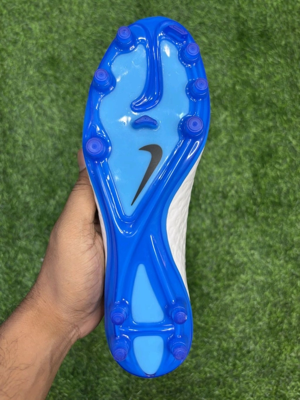 Hypervenom Phantom White Blue FG Low-top With Lace  - 7.5