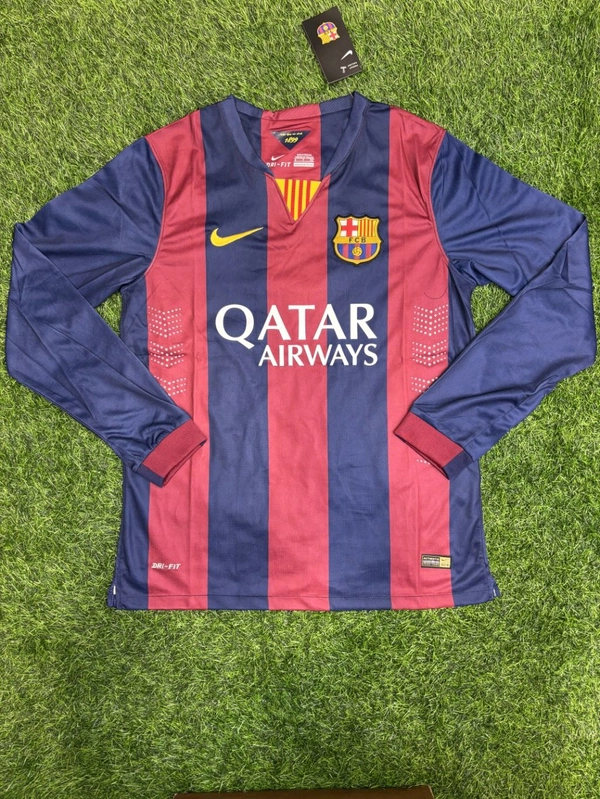 Retro FC Barcelona 2014/15 Home Kit Full Sleeve  - S