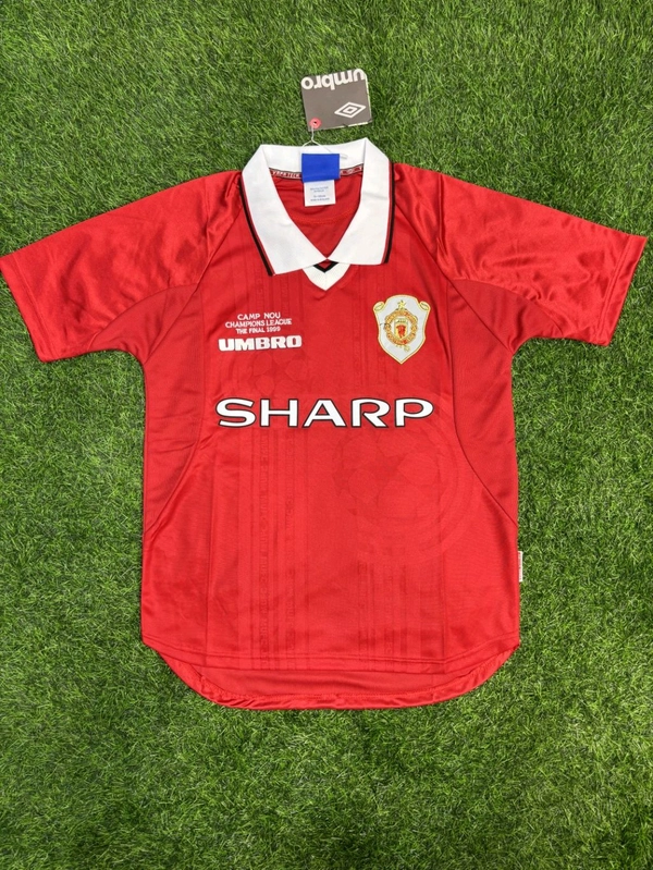 Retro Manchester United 1999 UEFA Final Jersey Half Sleeve  - S