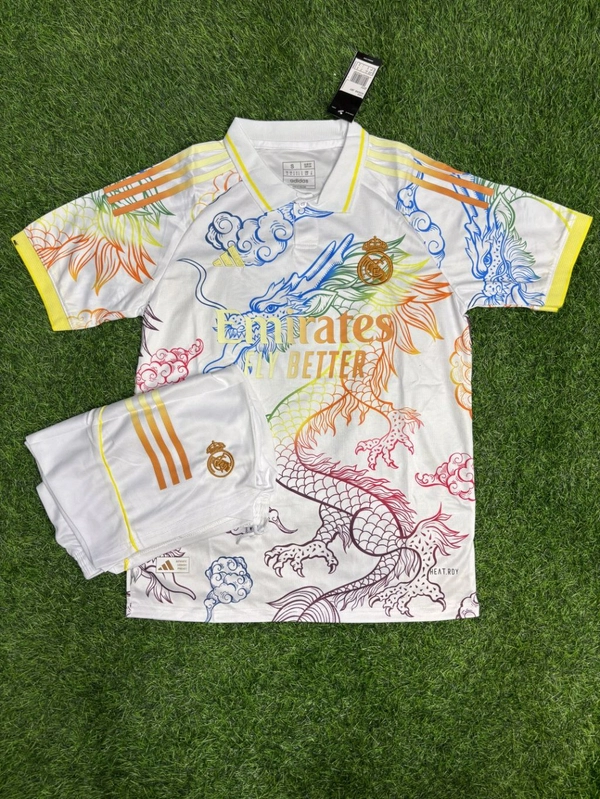 Madrid Dragon Kit White Yellow Fan Edition With Short  - XL