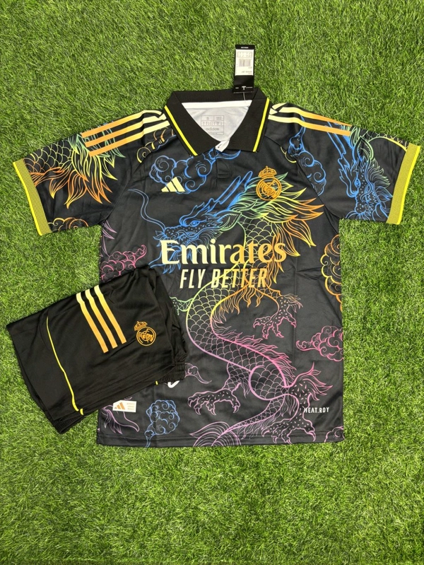 Madrid Dragon Kit Black Yellow Fan Edition With Short  - XL