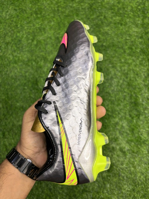 Hypervenom Phantom 3 Grey Colour Low-top FG With Lace  - 6
