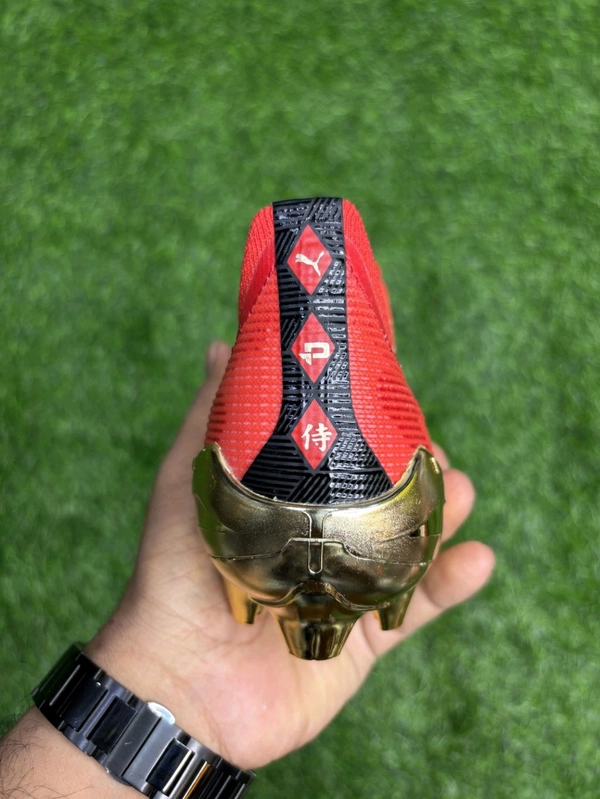 Ultra Ultimate Red & Gold Low-Top FG With Lace - 6