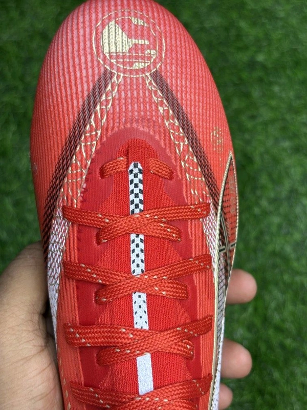 Ultra Ultimate Red & Gold Low-Top FG With Lace - 6