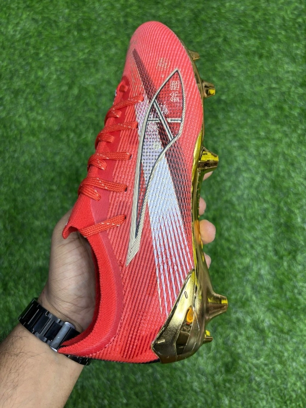 Ultra Ultimate Red & Gold Low-Top FG With Lace - 8