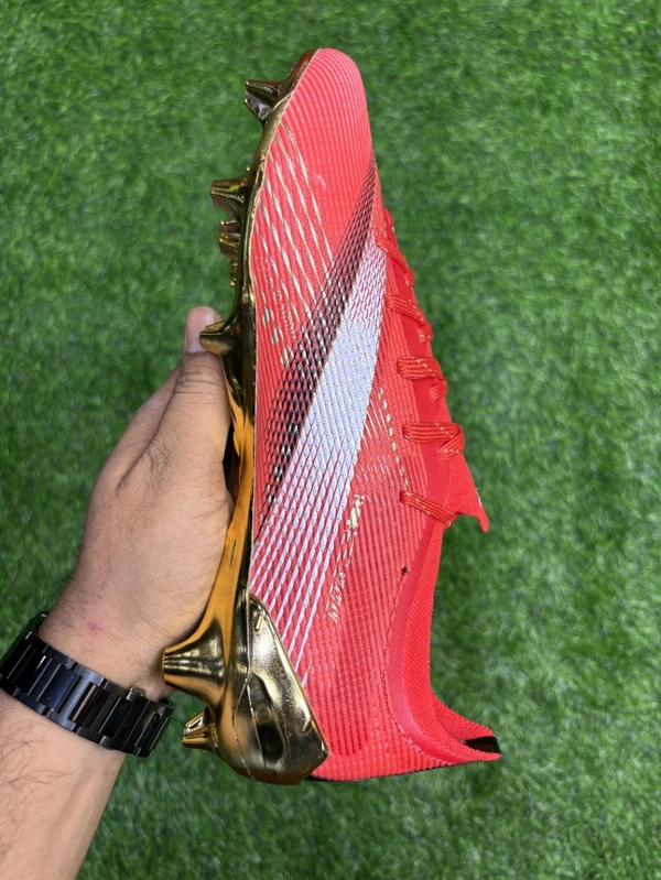Ultra Ultimate Red & Gold Low-Top FG With Lace - 9