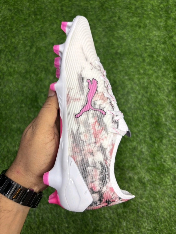 Ultra Ultimate White & Pink Low-Top FG With Lace - 6