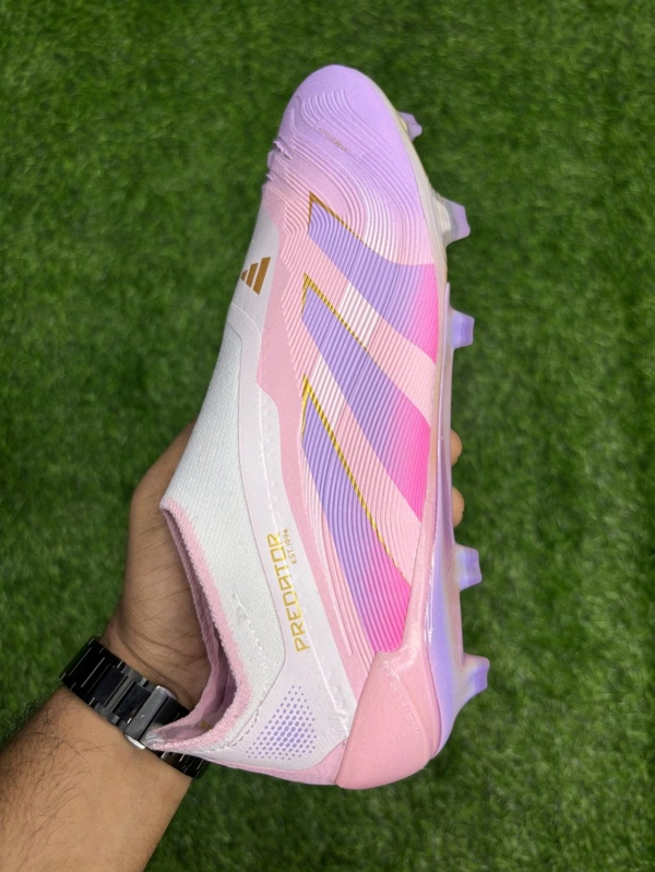 Predator Elite Baby Pink Colour FG Without Lace  - 8