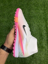 Mercurial Superfly 10 White Pink Mix AG/Turf High-Top With Lace - 7.5